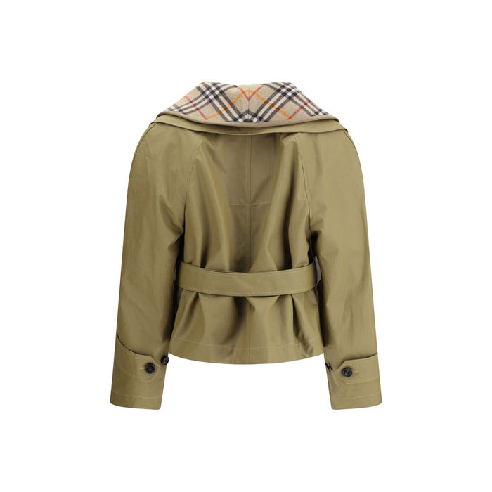 Burberry 100% Cotton (shell); wool quilting (detachable) jacket in beige — view 2
