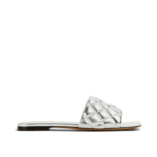 Bottega Veneta 100% calf leather sandals in silver