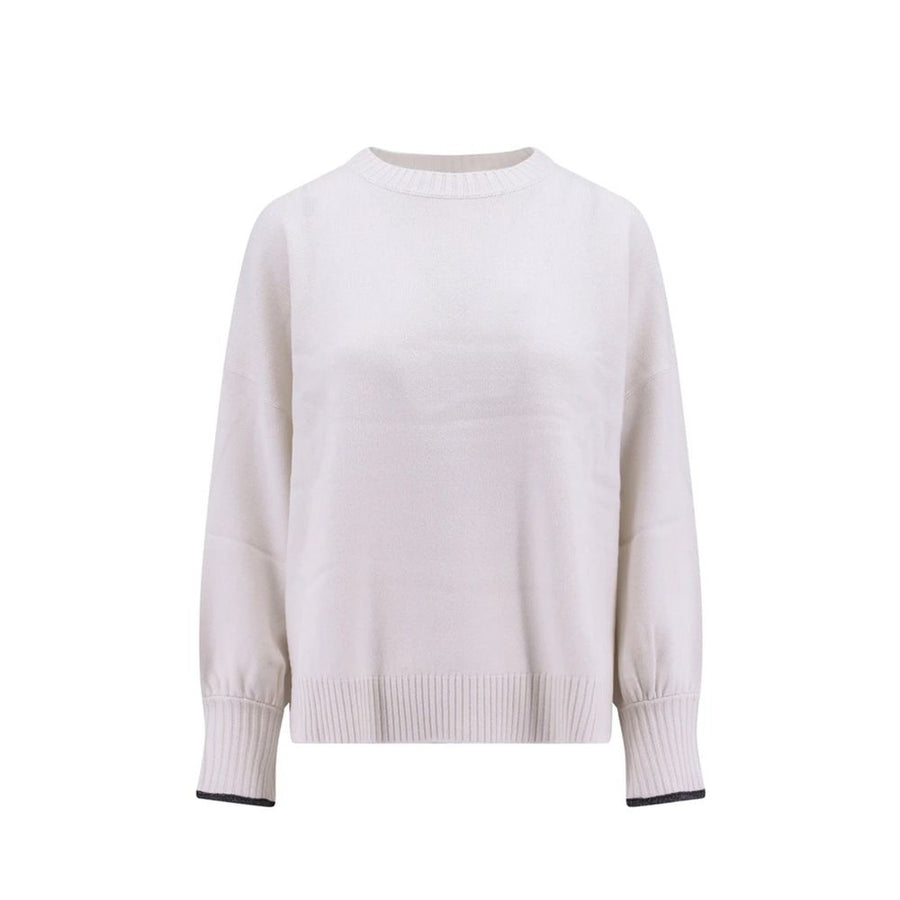 Brunello Cucinelli 100% Cashmere sweater in white