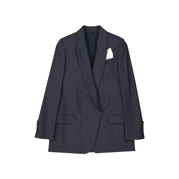 Brunello Cucinelli 75% virgin wool blazer in navy