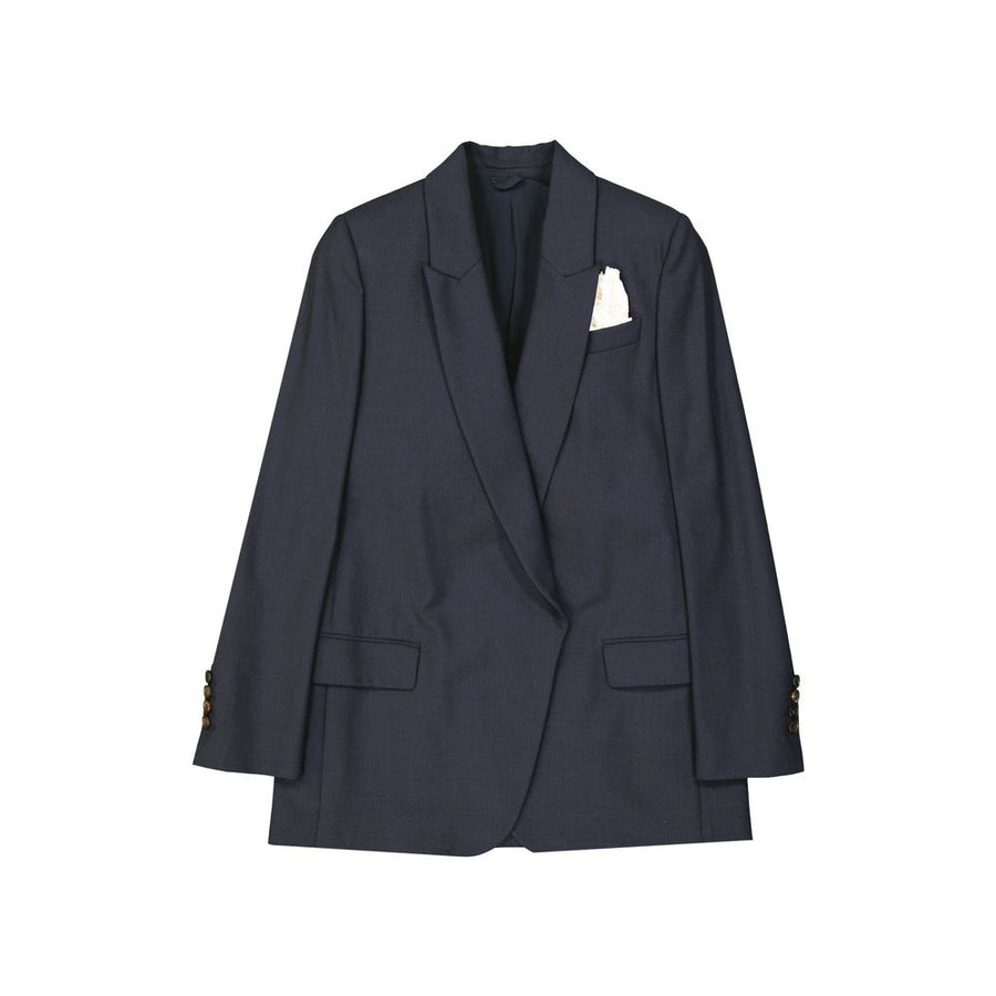 Brunello Cucinelli 75% virgin wool blazer in navy
