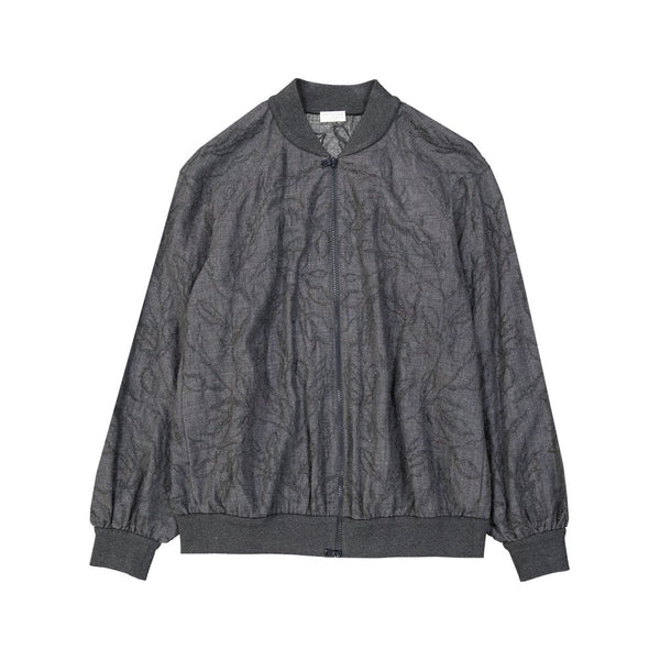 Brunello Cucinelli 100% virgin wool bomber in gray