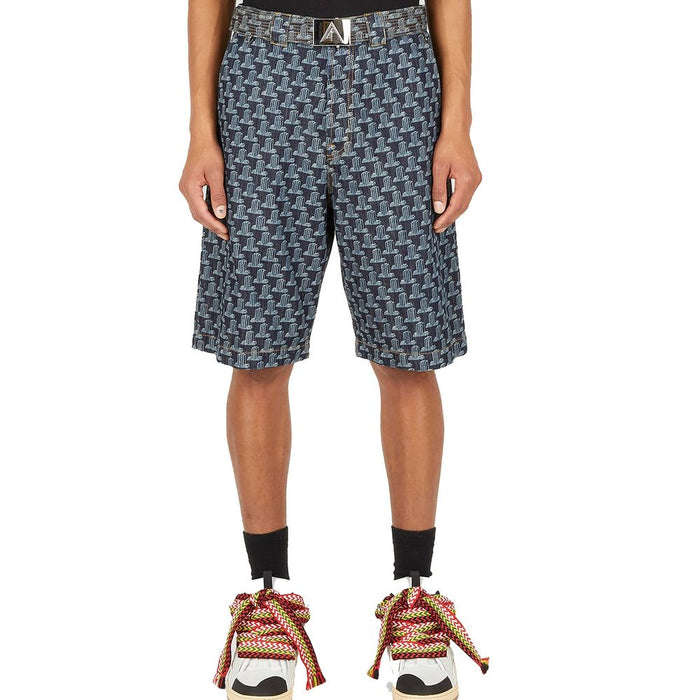 Lanvin 100% Cotton shorts in navy — view 2