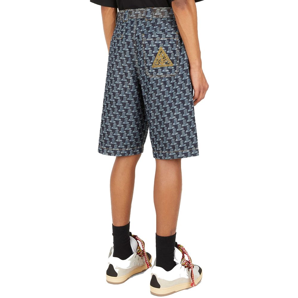 Lanvin 100% Cotton shorts in navy — view 3