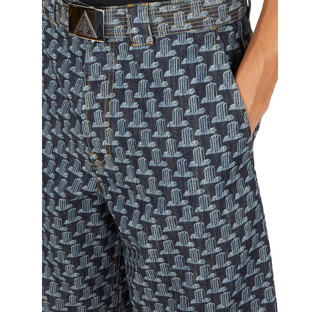 Lanvin 100% Cotton shorts in navy — view 4