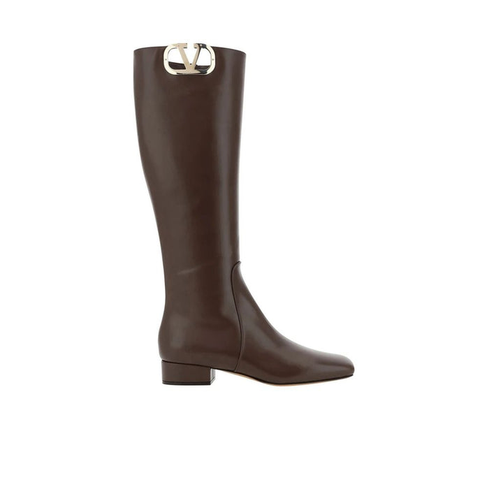Valentino Garavani 100% calf leather boot in brown