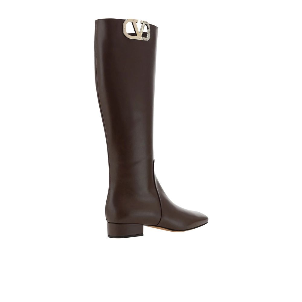 Valentino Garavani 100% calf leather boot in brown — view 2