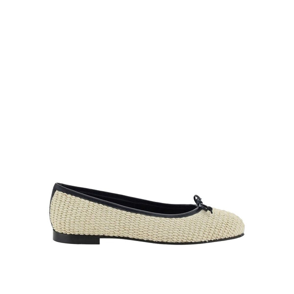 Manolo Blahnik 100% Raffia ballet flat in beige
