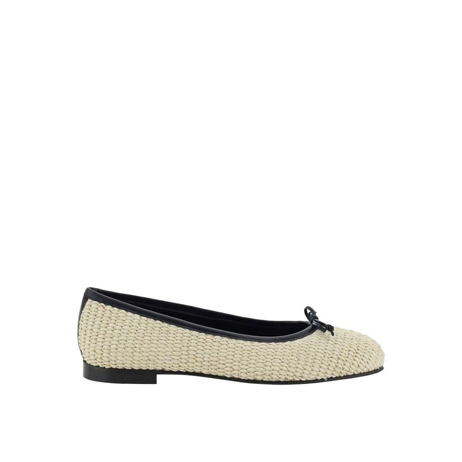 Manolo Blahnik 100% Raffia ballet flat in beige