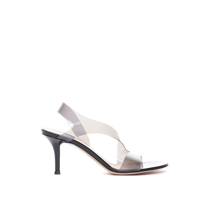 Gianvito Rossi 100% Rubber; Inner: Rubber; Insole: Leather; Sole: Leather heel sandal in black