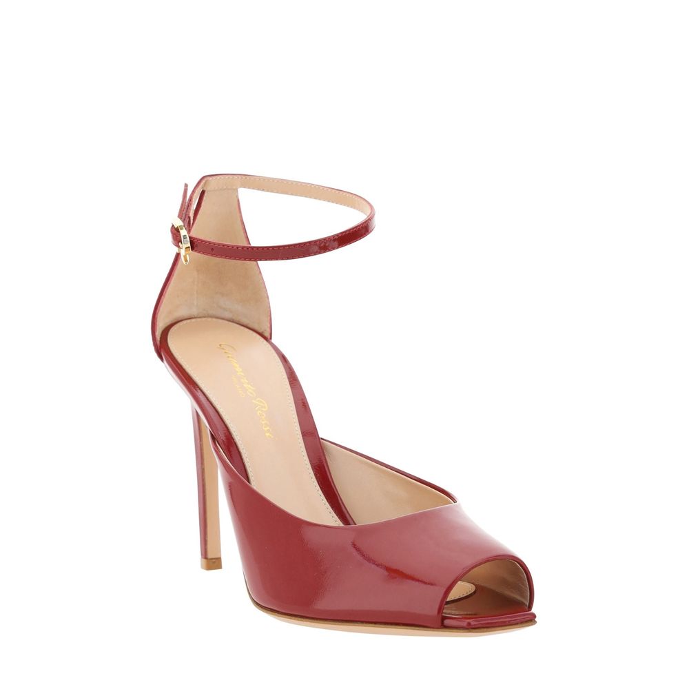 Gianvito Rossi 100% calf leather pump in red — view 2