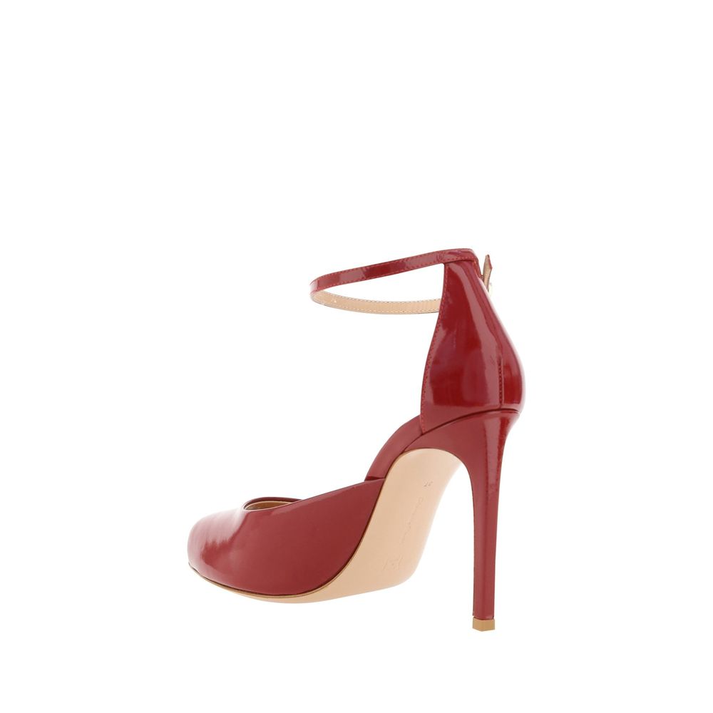 Gianvito Rossi 100% calf leather pump in red — view 3