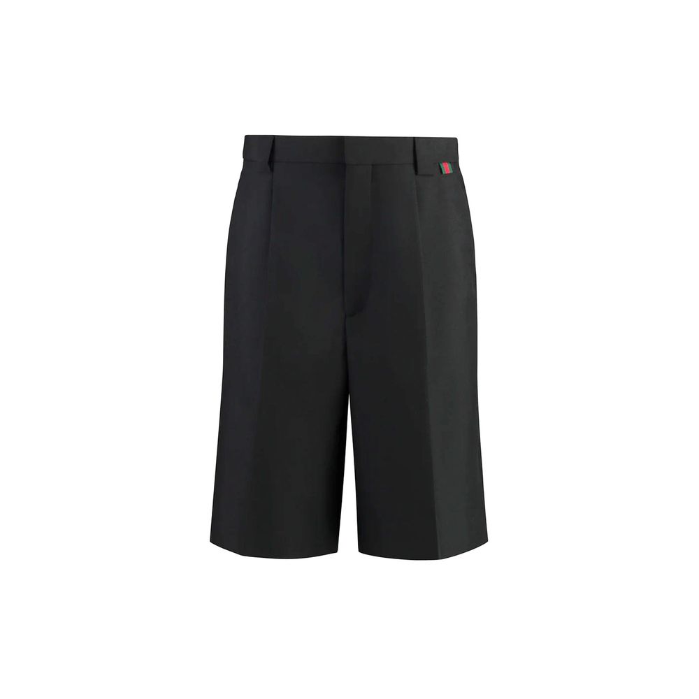 Gucci 55% Polyester bermuda shorts in black
