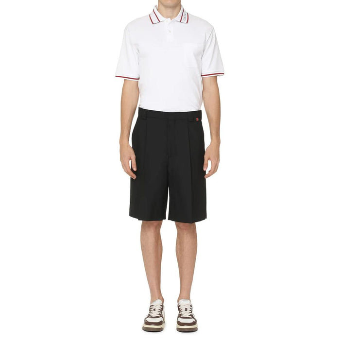 Gucci 55% Polyester bermuda shorts in black — view 2