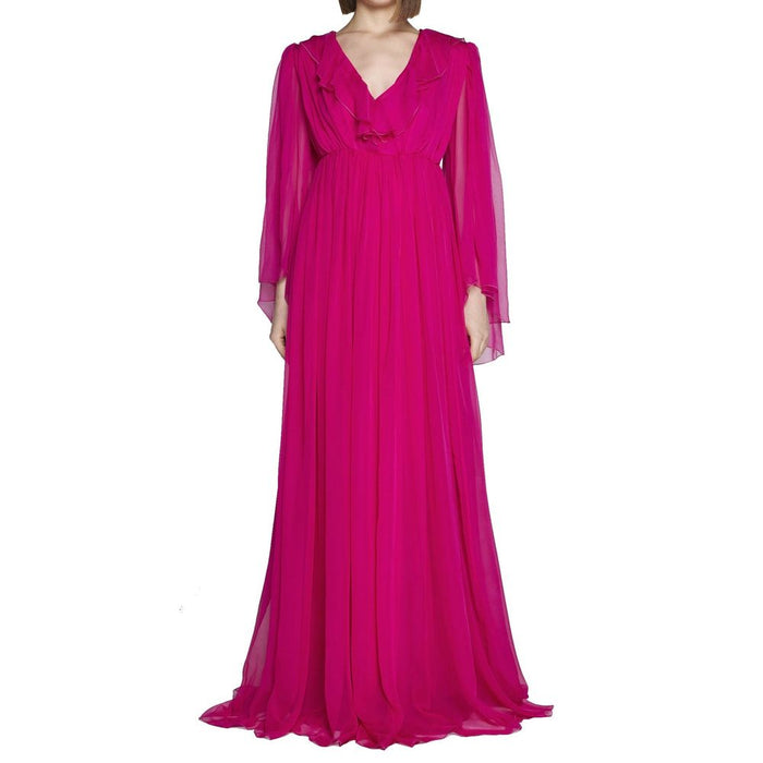 Gucci 100% Silk dress in magenta — view 2