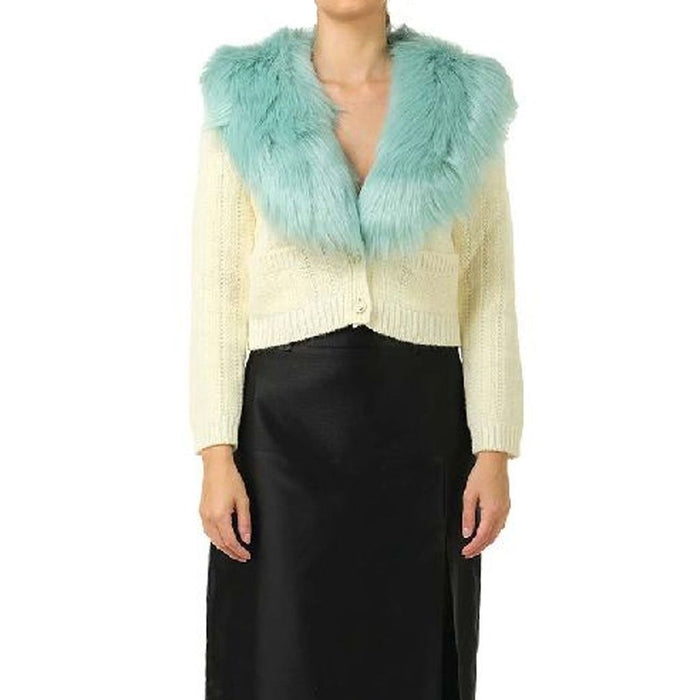 Gucci 55% Wool 45% Cashmere cardigan in white — view 2