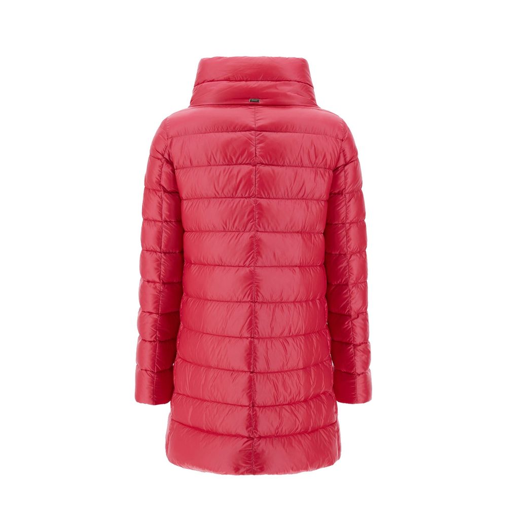 Herno 100% Polyamide with 90/10 goose down and feathers down jacket in pink — view 4