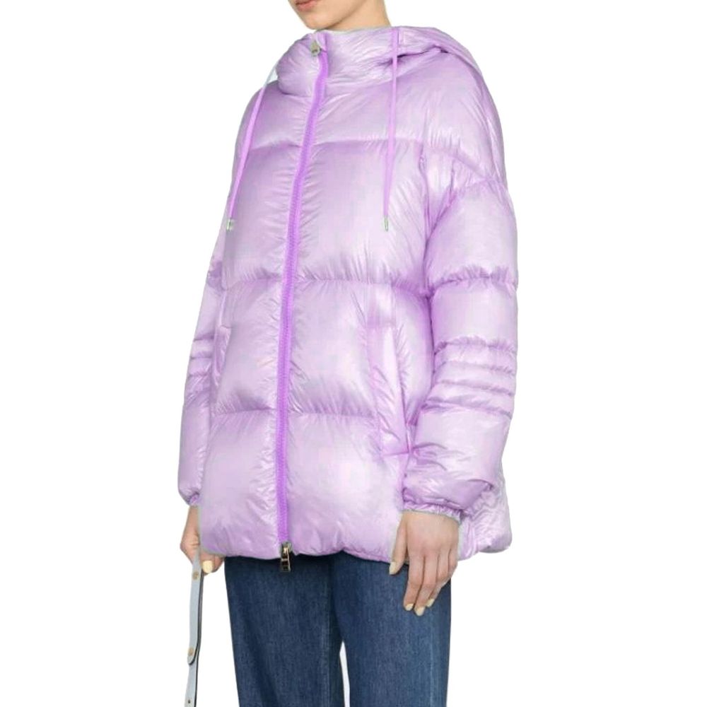 Herno 100% Polyamide shell; 90/10 goose down and feathers padding down jacket in purple — view 2