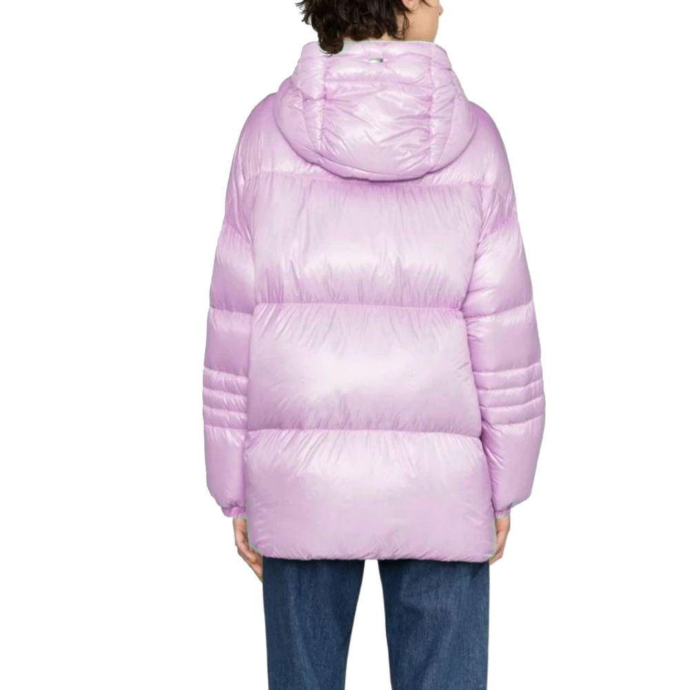 Herno 100% Polyamide shell; 90/10 goose down and feathers padding down jacket in purple — view 3