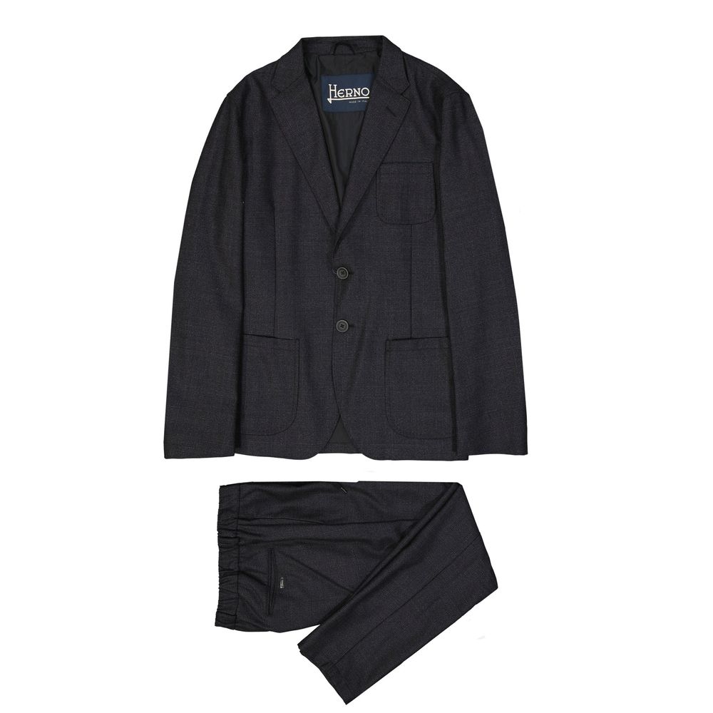 Herno 100% Wool trousers in gray — view 3