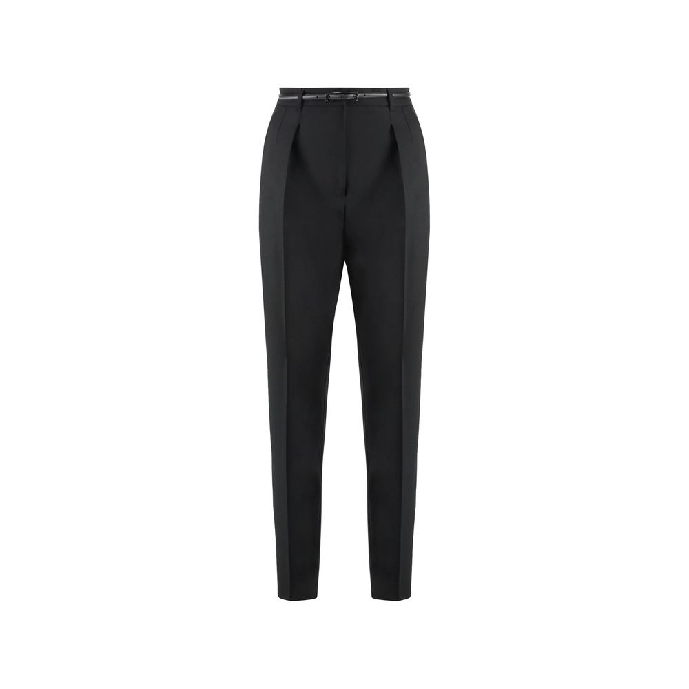Max Mara 97% Virgin Wool trousers in black