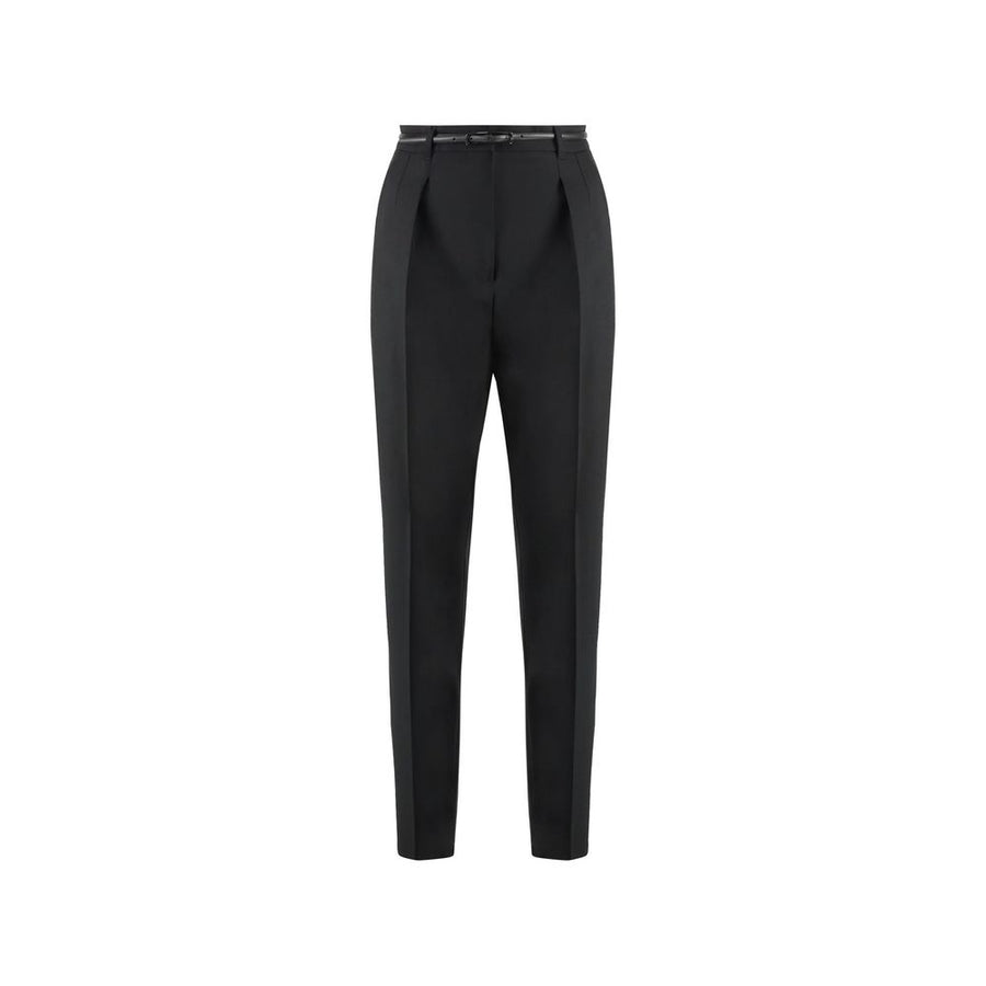 Max Mara 97% Virgin Wool trousers in black