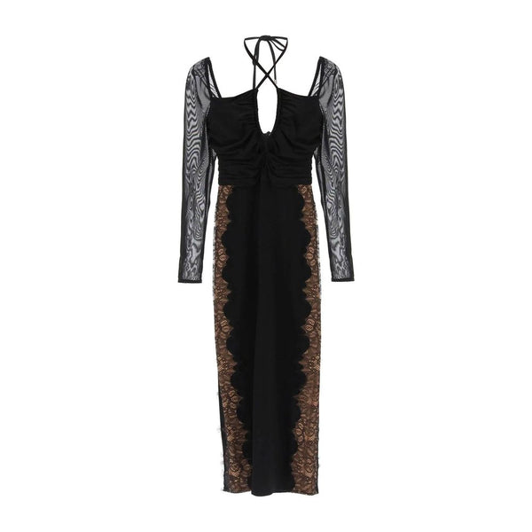 Self-Portrait 85% Polyester dress in black