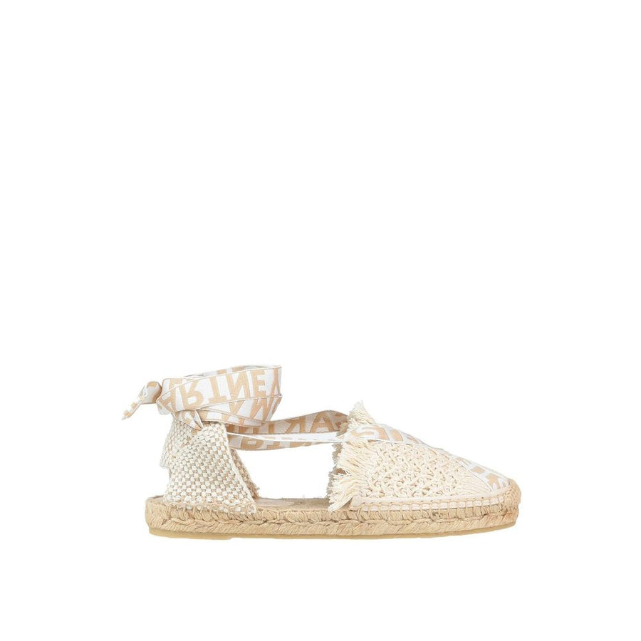 Stella McCartney 100% Canvas upper; Canvas inner; Rubber sole espadrille sandal in beige