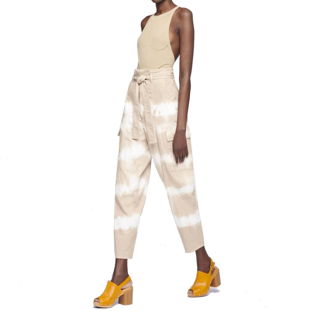 Stella McCartney 97% cotton cargo pants in white — view 2