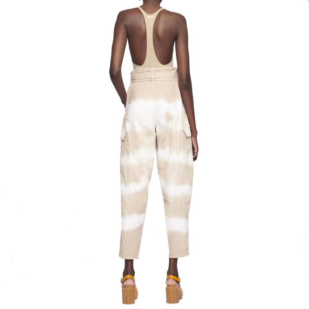 Stella McCartney 97% cotton cargo pants in white — view 3
