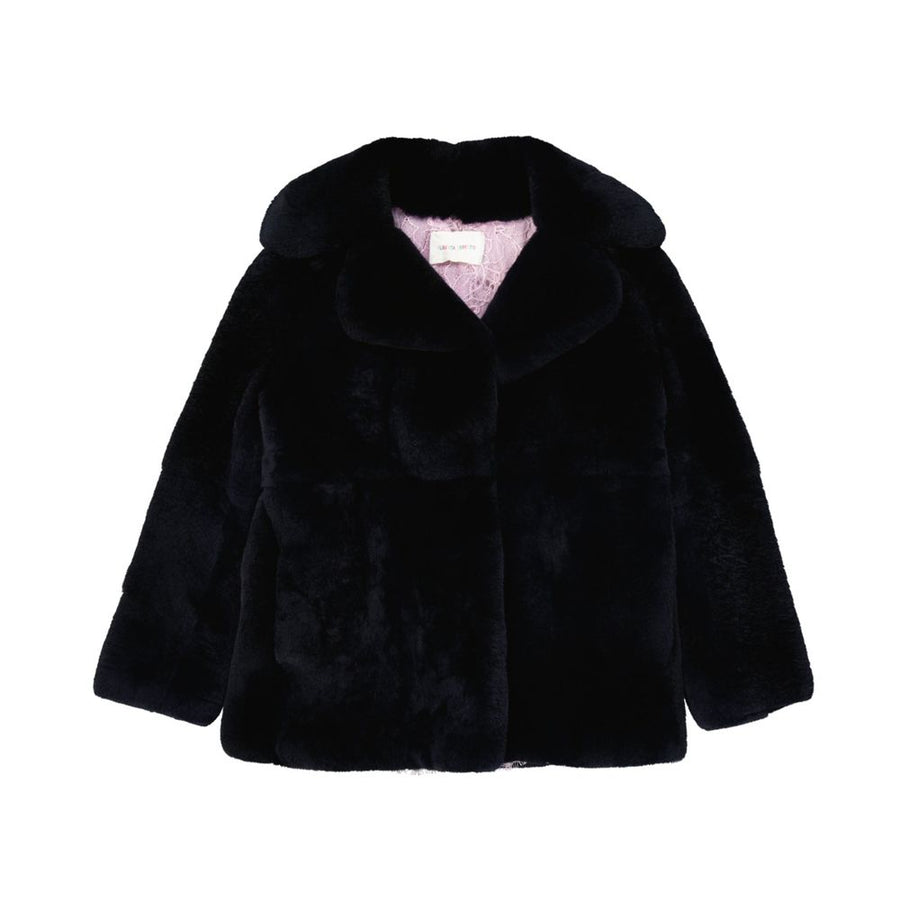 Alberta Ferretti 100% Rabbit fur coat in black