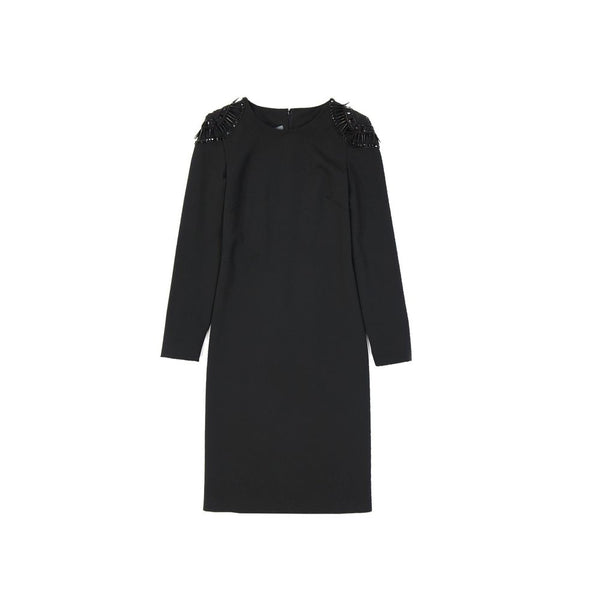 Alberta Ferretti 43% Virgin Wool tunic dress in black