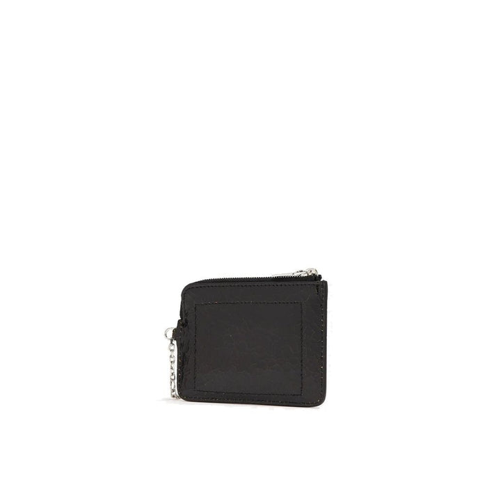 Alexander McQueen 100% calf leather card case in black — view 2