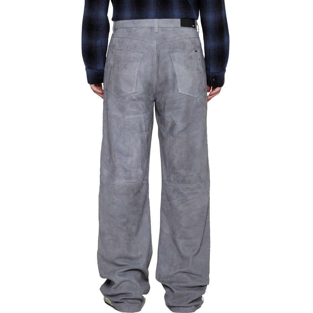 Amiri 100% Sheepskin; Lining: Viscose trousers in gray — view 3