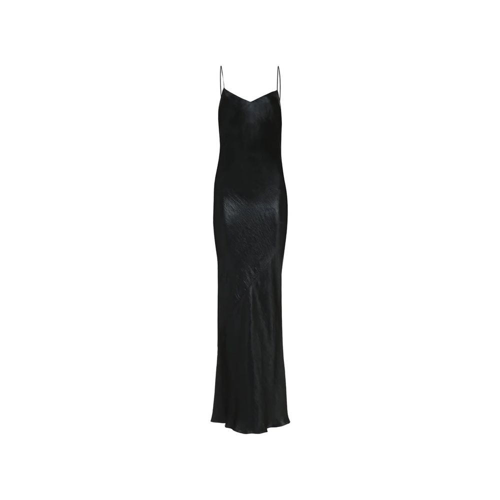 Saint Laurent 100% Acetate; Silk lining dress in black