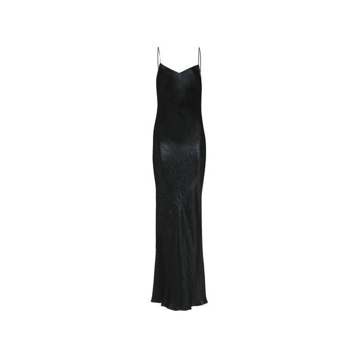 Saint Laurent 100% Acetate; Silk lining dress in black