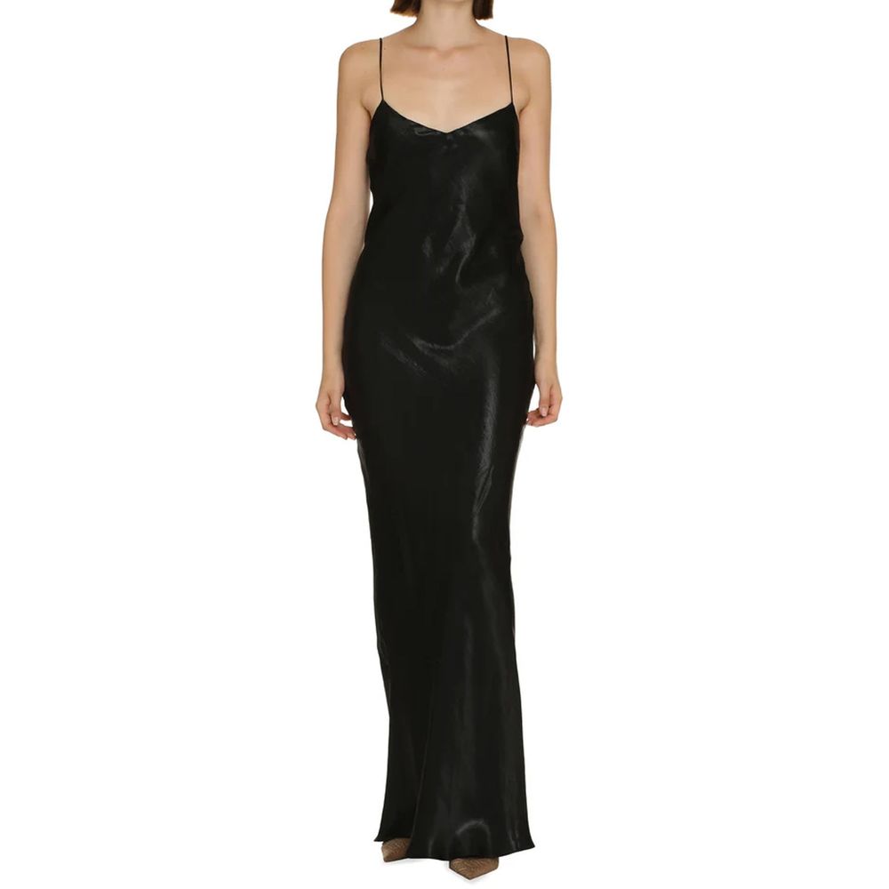 Saint Laurent 100% Acetate; Silk lining dress in black — view 2