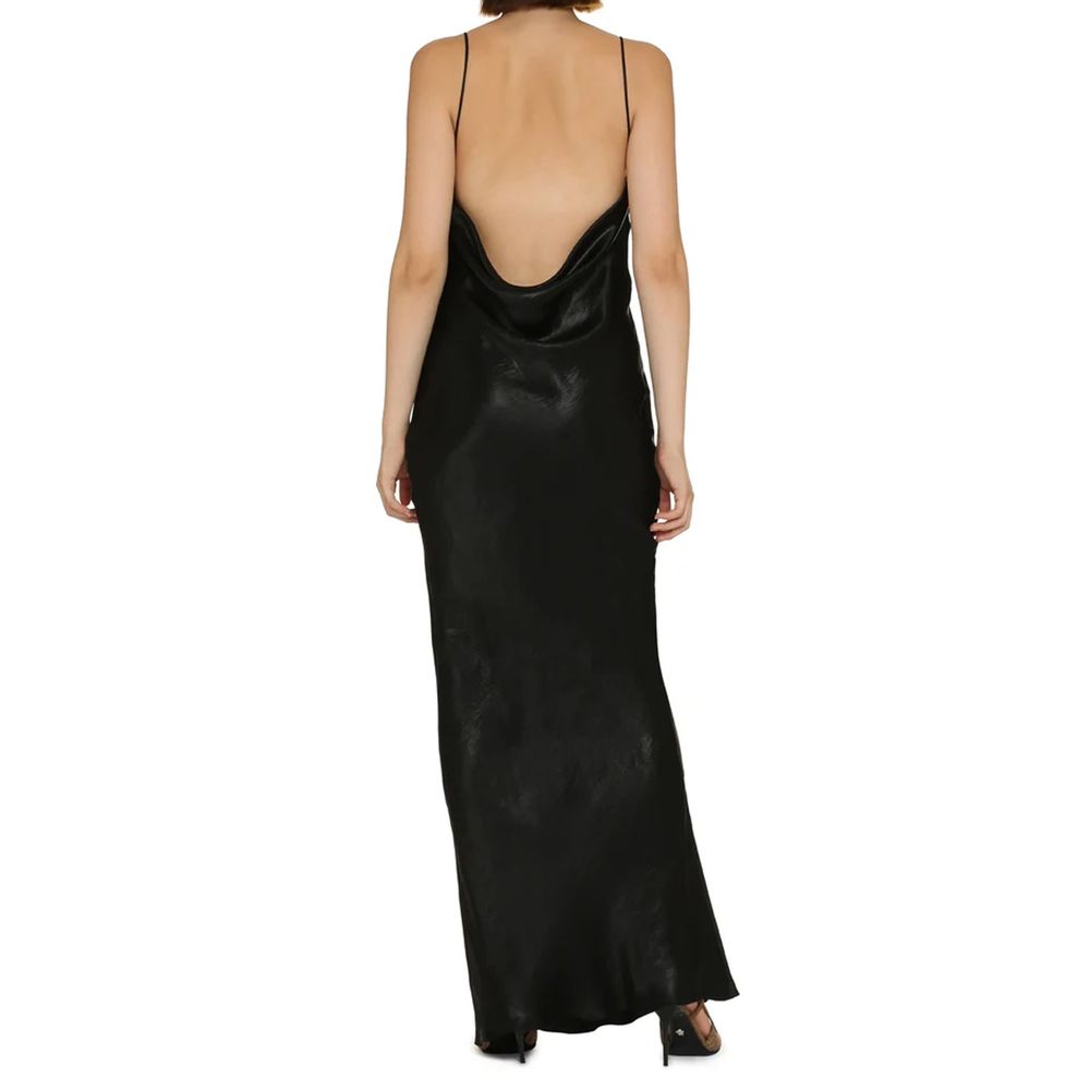 Saint Laurent 100% Acetate; Silk lining dress in black — view 3