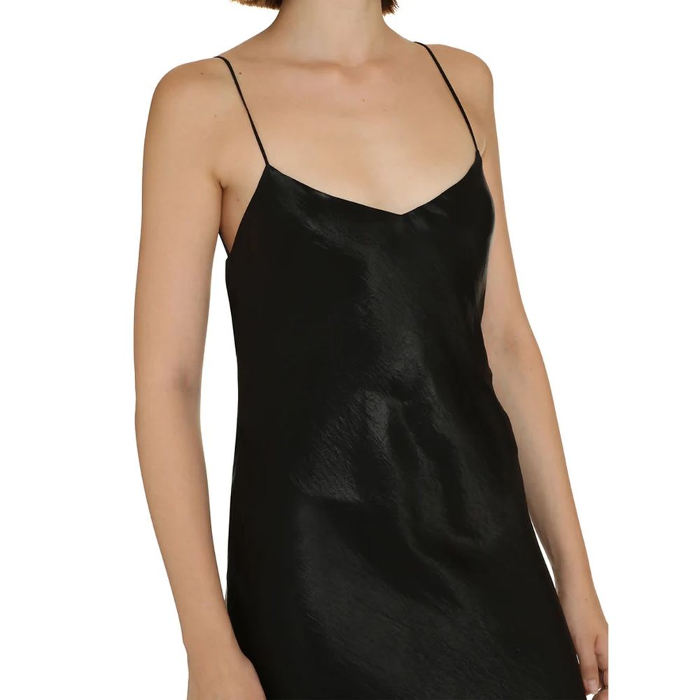 Saint Laurent 100% Acetate; Silk lining dress in black — view 4