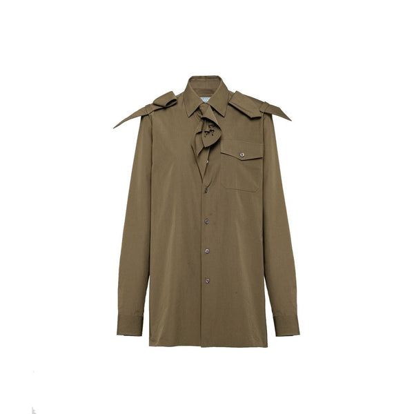 Prada 100% Cotton shirt in green