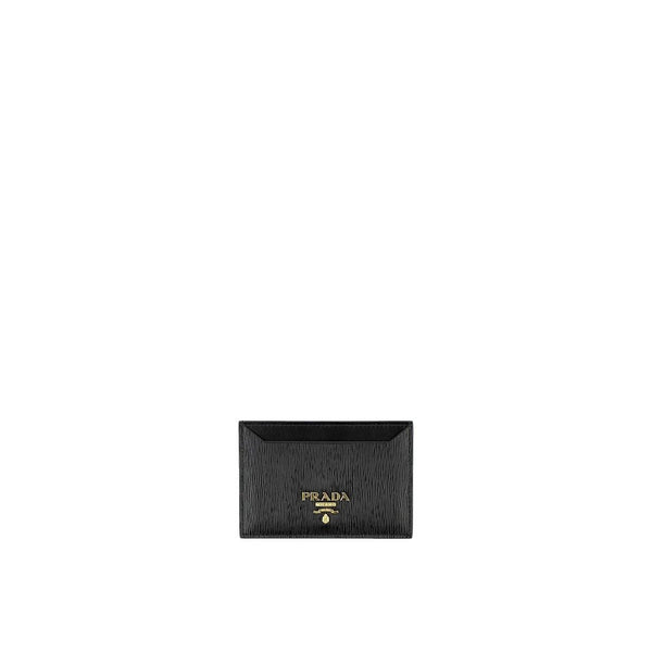 Prada 100% calf leather wallet in black