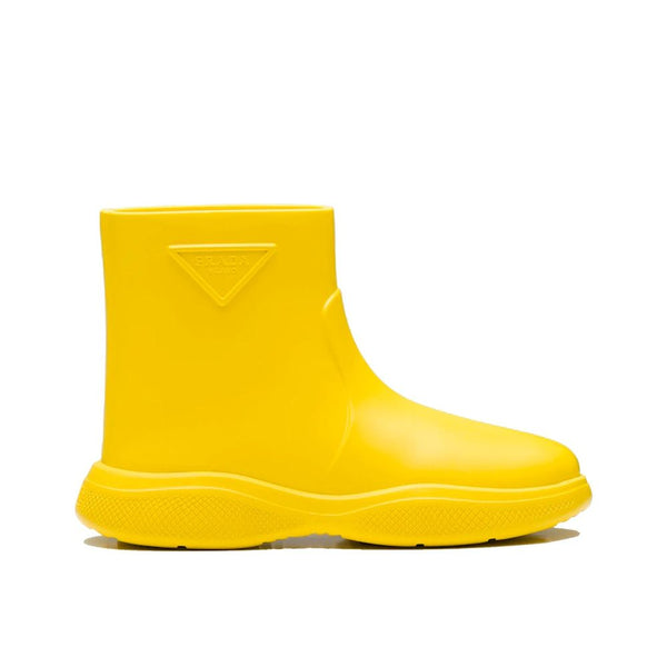Prada 100% rubber boot in yellow