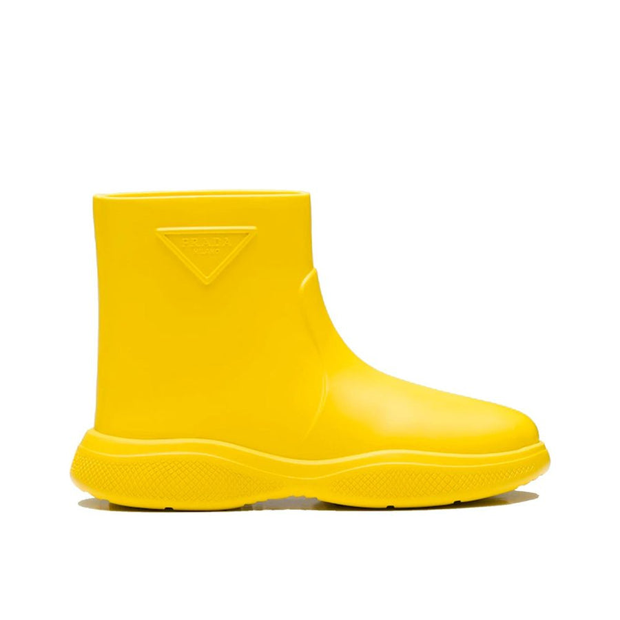 Prada 100% rubber boot in yellow