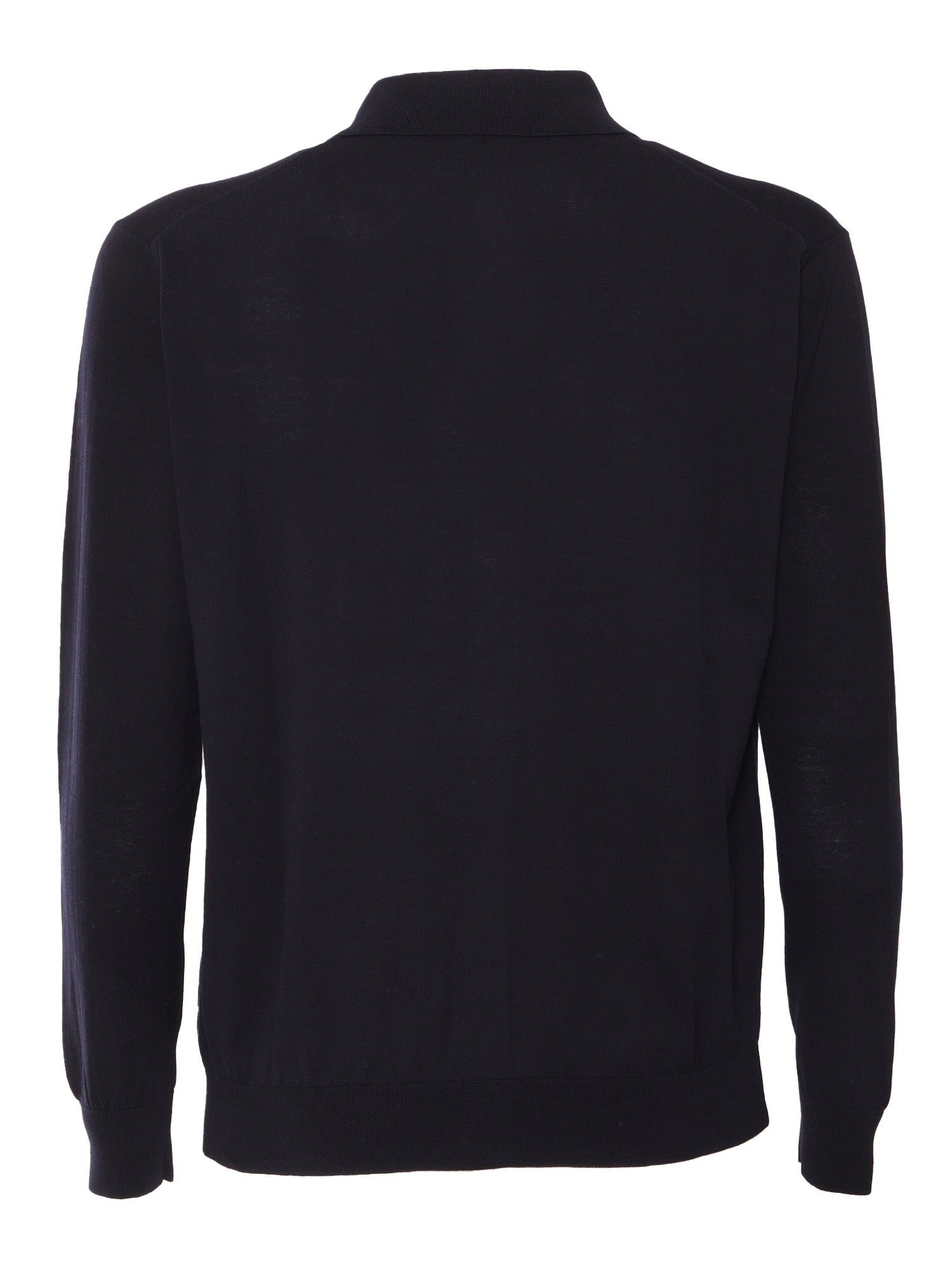 Shirt collar cardigan High Gauge Ice Cotton Blue