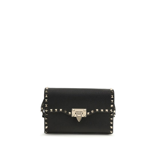 Valentino Garavani 100% Calf Leather Bos Taurus shoulder bag in black
