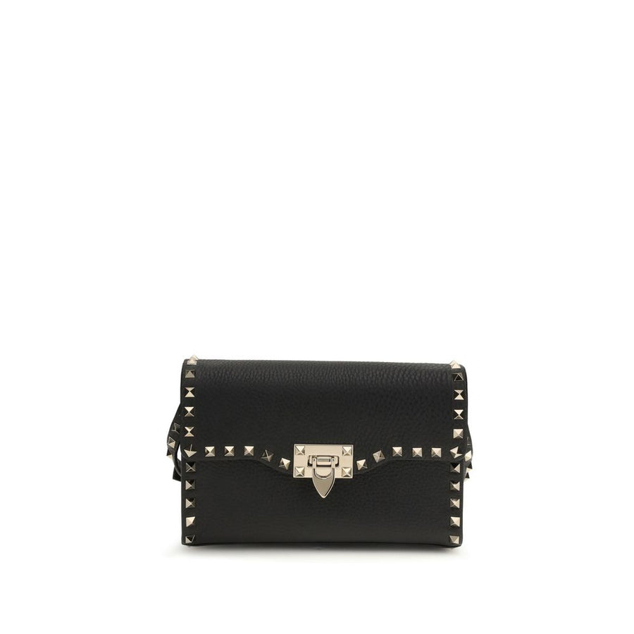 Valentino Garavani 100% Calf Leather Bos Taurus shoulder bag in black