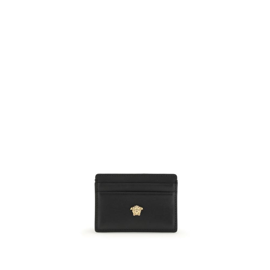 Versace 100% Calf Leather Bos Taurus card case in black
