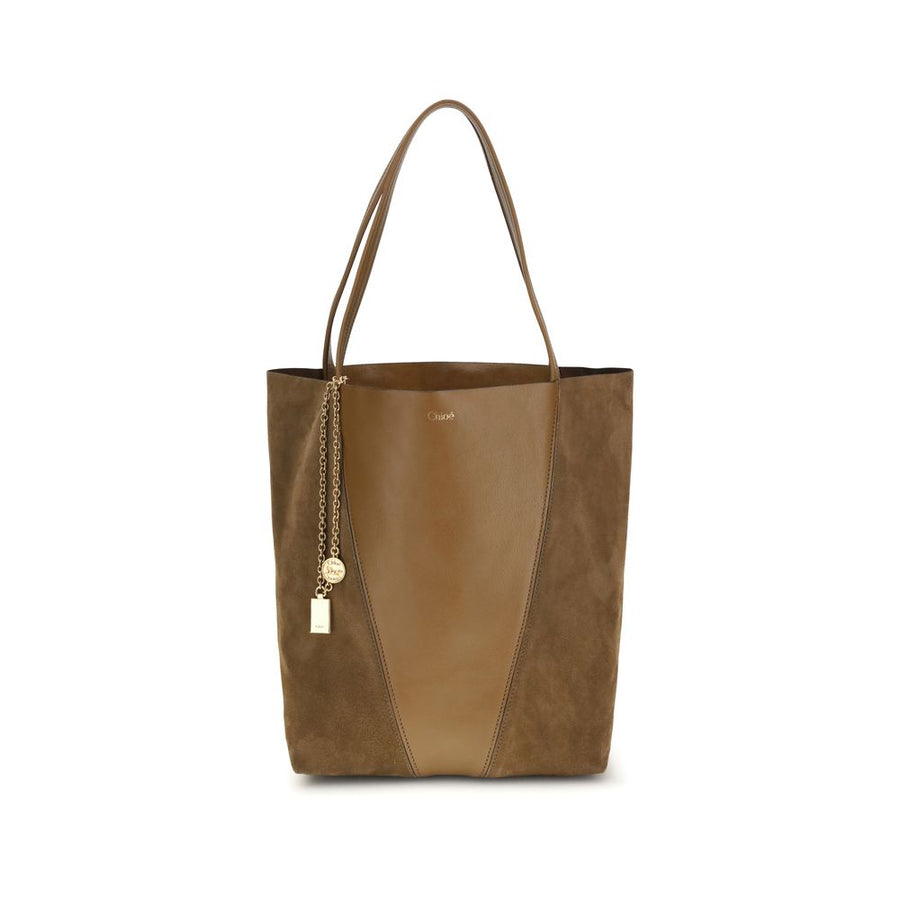 Chloé 100% Calf Leather Bos Taurus shoulder bag in beige