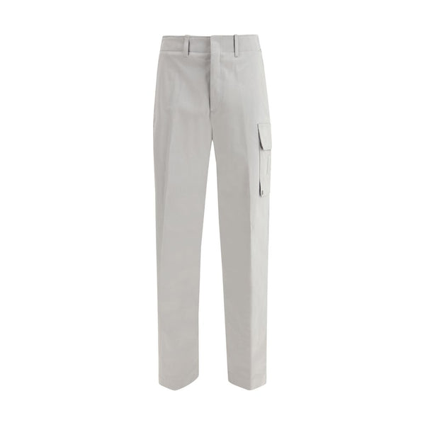 Fendi 97% Cotton 3% Elastane cargo pants in silver