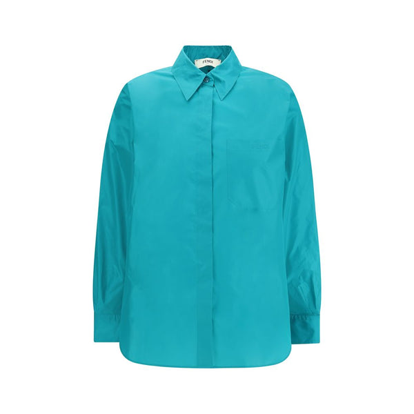 Fendi 100% Silk shirt in blue